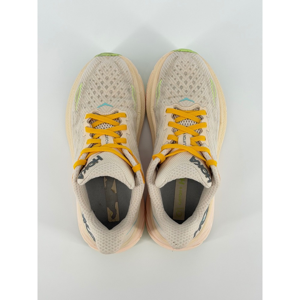 Hoka Clifton 9 Womens Running Shoes Eggnog Passion Fruit 1133249 Size 7.5 - Picture 10 of 13